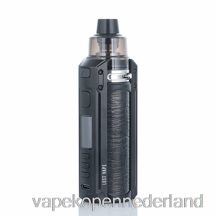 Elektronische Sigaret Vape Verloren Vape Ursa Quest 100w Pod Mod Kit Zwart / Leer Met Reliëf